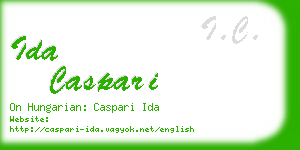 ida caspari business card
